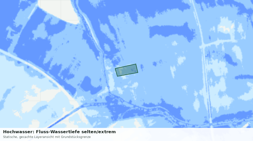 Statische Kartenansicht: Hochwasser: Fluss-Wassertiefe selten/extrem