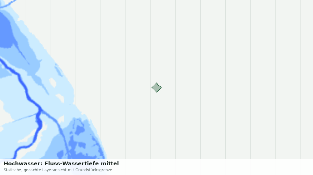 Statische Kartenansicht: Hochwasser: Fluss-Wassertiefe mittel