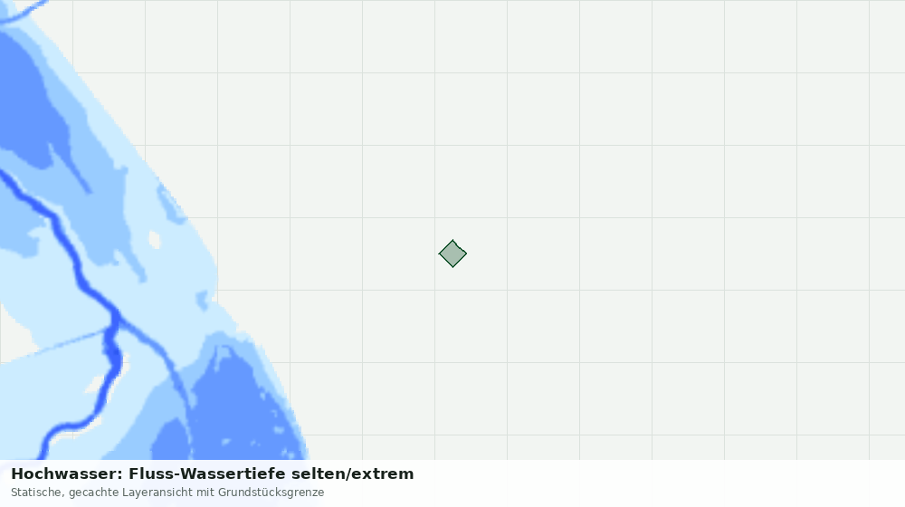 Statische Kartenansicht: Hochwasser: Fluss-Wassertiefe selten/extrem