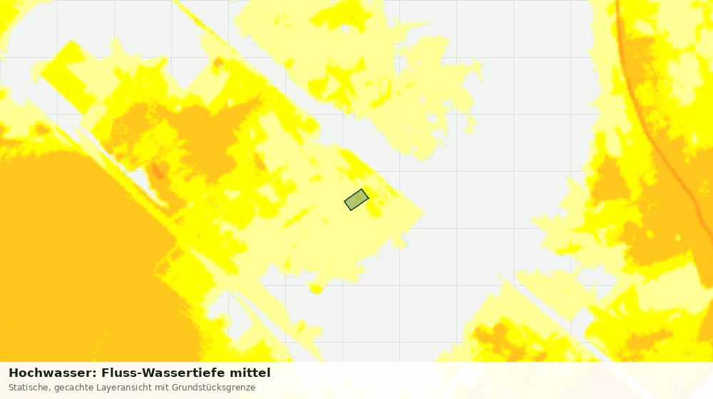 Statische Kartenansicht: Hochwasser: Fluss-Wassertiefe mittel