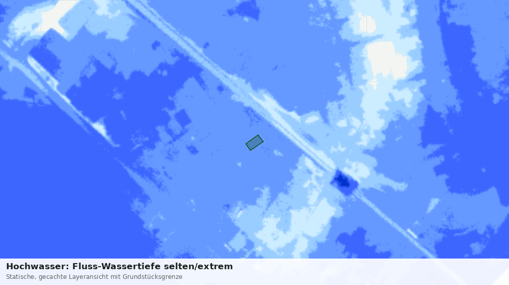 Statische Kartenansicht: Hochwasser: Fluss-Wassertiefe selten/extrem