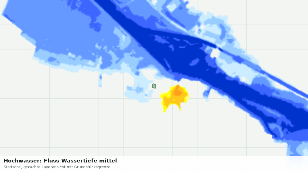 Statische Kartenansicht: Hochwasser: Fluss-Wassertiefe mittel