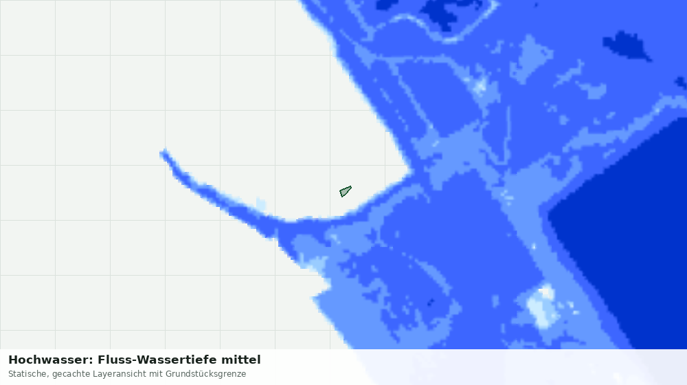 Statische Kartenansicht: Hochwasser: Fluss-Wassertiefe mittel