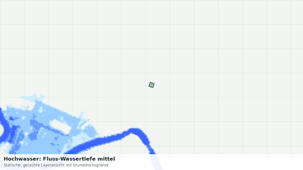Statische Kartenansicht: Hochwasser: Fluss-Wassertiefe mittel