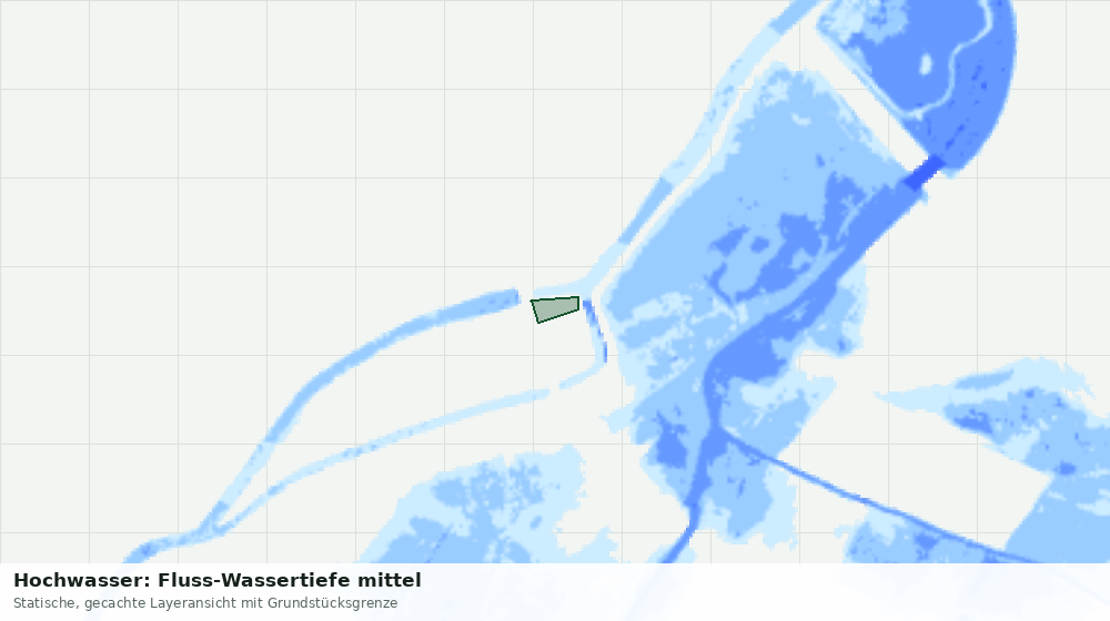 Statische Kartenansicht: Hochwasser: Fluss-Wassertiefe mittel