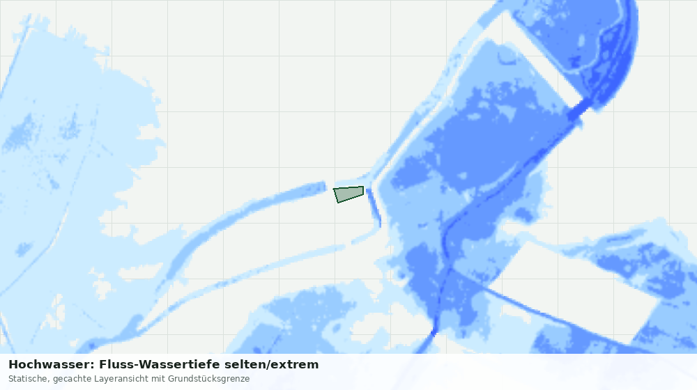 Statische Kartenansicht: Hochwasser: Fluss-Wassertiefe selten/extrem