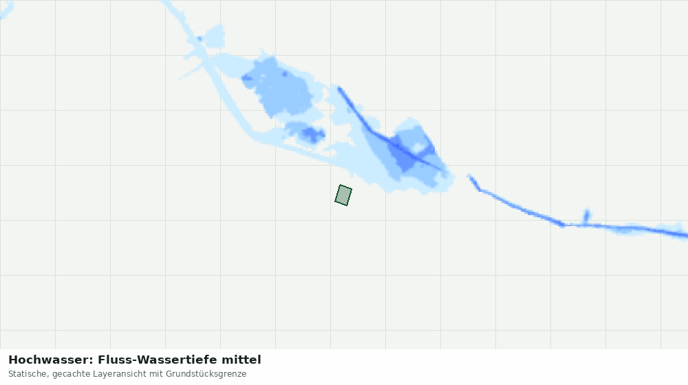 Statische Kartenansicht: Hochwasser: Fluss-Wassertiefe mittel