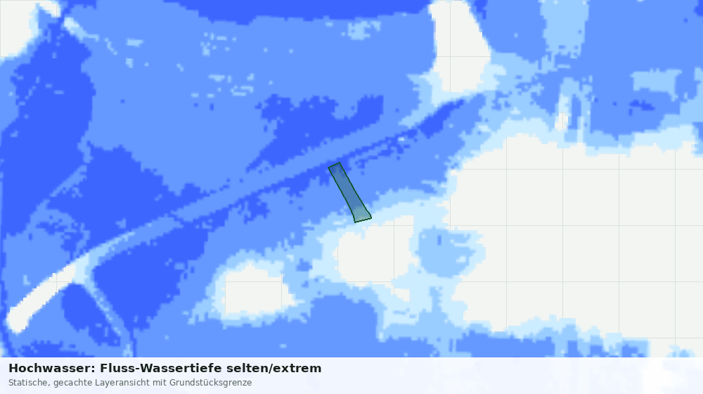 Statische Kartenansicht: Hochwasser: Fluss-Wassertiefe selten/extrem