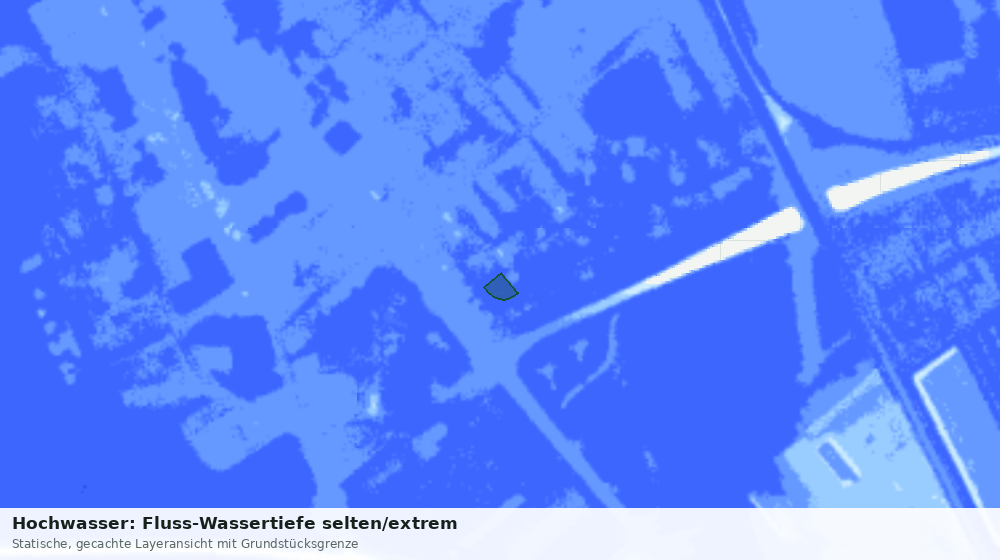 Statische Kartenansicht: Hochwasser: Fluss-Wassertiefe selten/extrem