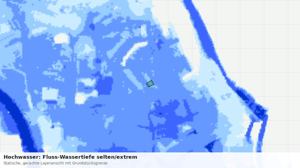 Statische Kartenansicht: Hochwasser: Fluss-Wassertiefe selten/extrem