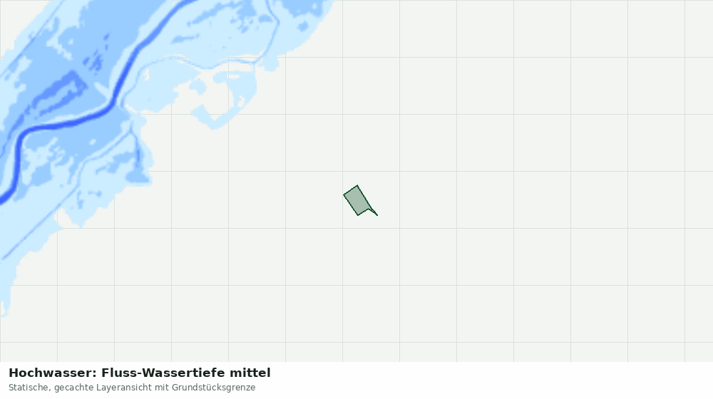 Statische Kartenansicht: Hochwasser: Fluss-Wassertiefe mittel