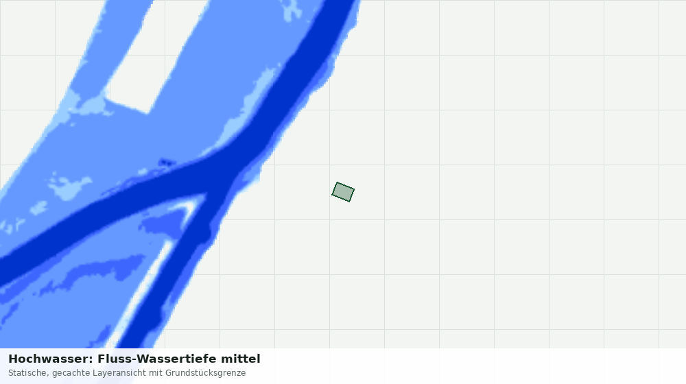 Statische Kartenansicht: Hochwasser: Fluss-Wassertiefe mittel