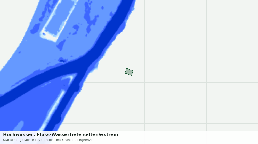 Statische Kartenansicht: Hochwasser: Fluss-Wassertiefe selten/extrem
