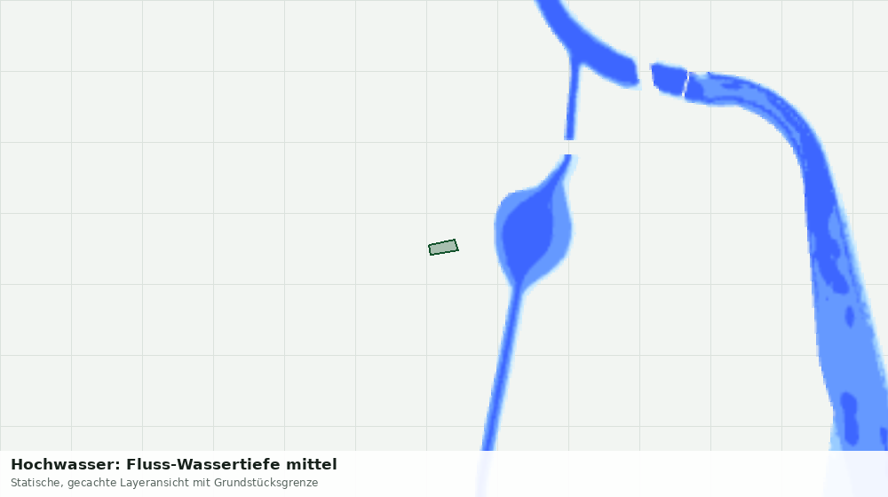 Statische Kartenansicht: Hochwasser: Fluss-Wassertiefe mittel