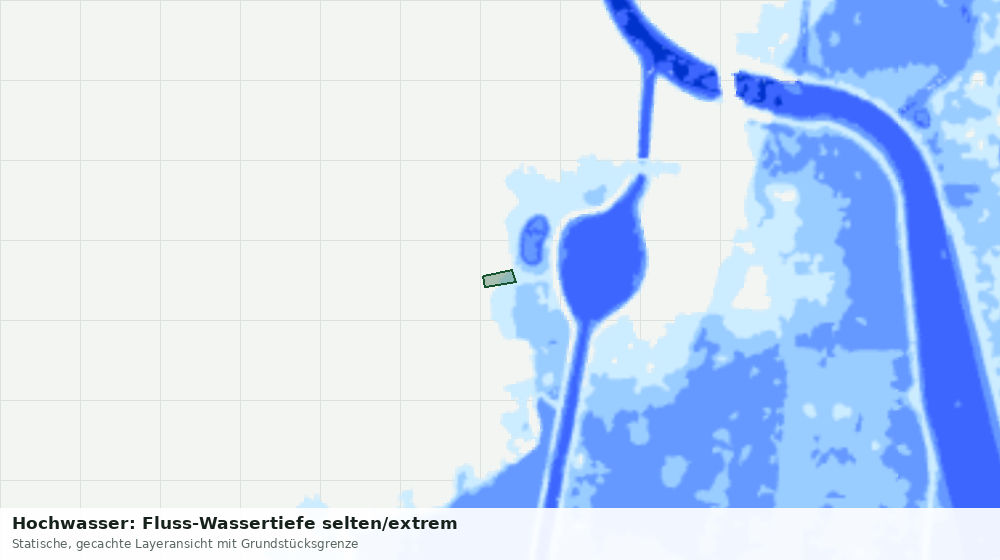Statische Kartenansicht: Hochwasser: Fluss-Wassertiefe selten/extrem
