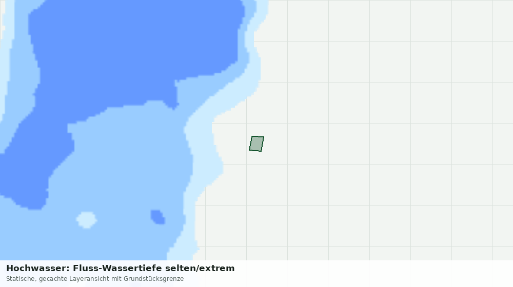 Statische Kartenansicht: Hochwasser: Fluss-Wassertiefe selten/extrem