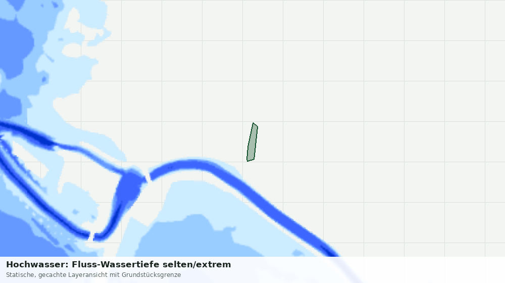 Statische Kartenansicht: Hochwasser: Fluss-Wassertiefe selten/extrem