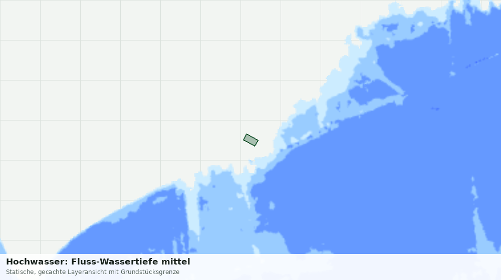 Statische Kartenansicht: Hochwasser: Fluss-Wassertiefe mittel