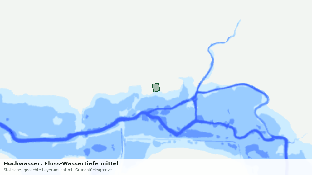 Statische Kartenansicht: Hochwasser: Fluss-Wassertiefe mittel