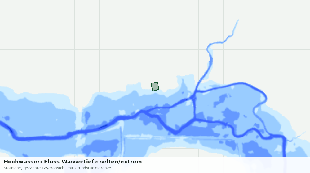 Statische Kartenansicht: Hochwasser: Fluss-Wassertiefe selten/extrem