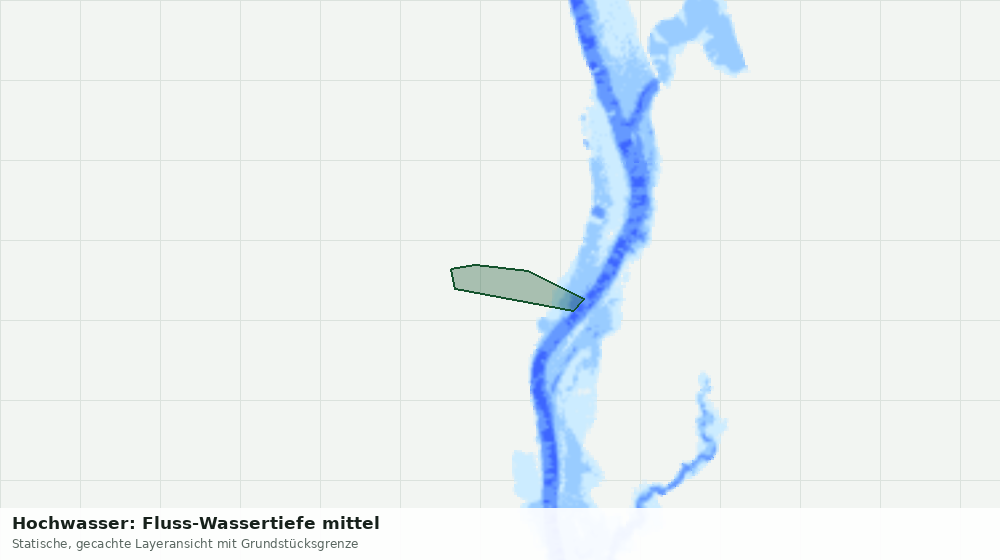 Statische Kartenansicht: Hochwasser: Fluss-Wassertiefe mittel