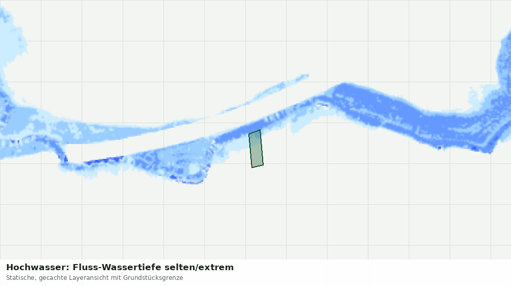 Statische Kartenansicht: Hochwasser: Fluss-Wassertiefe selten/extrem