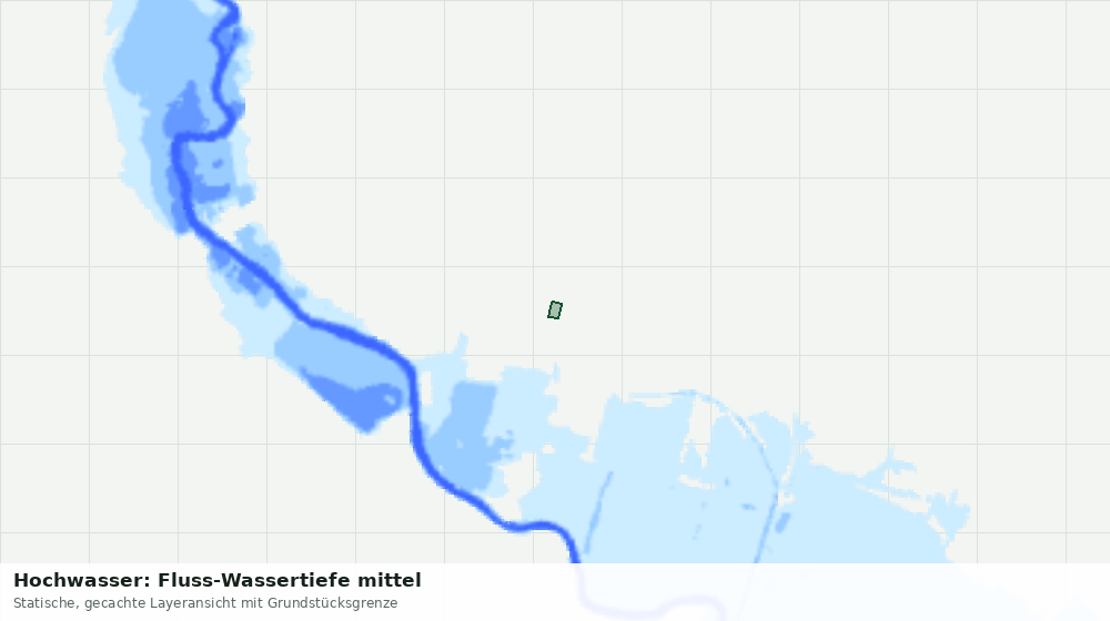 Statische Kartenansicht: Hochwasser: Fluss-Wassertiefe mittel