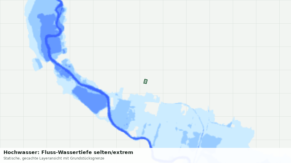 Statische Kartenansicht: Hochwasser: Fluss-Wassertiefe selten/extrem