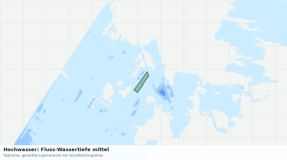 Statische Kartenansicht: Hochwasser: Fluss-Wassertiefe mittel
