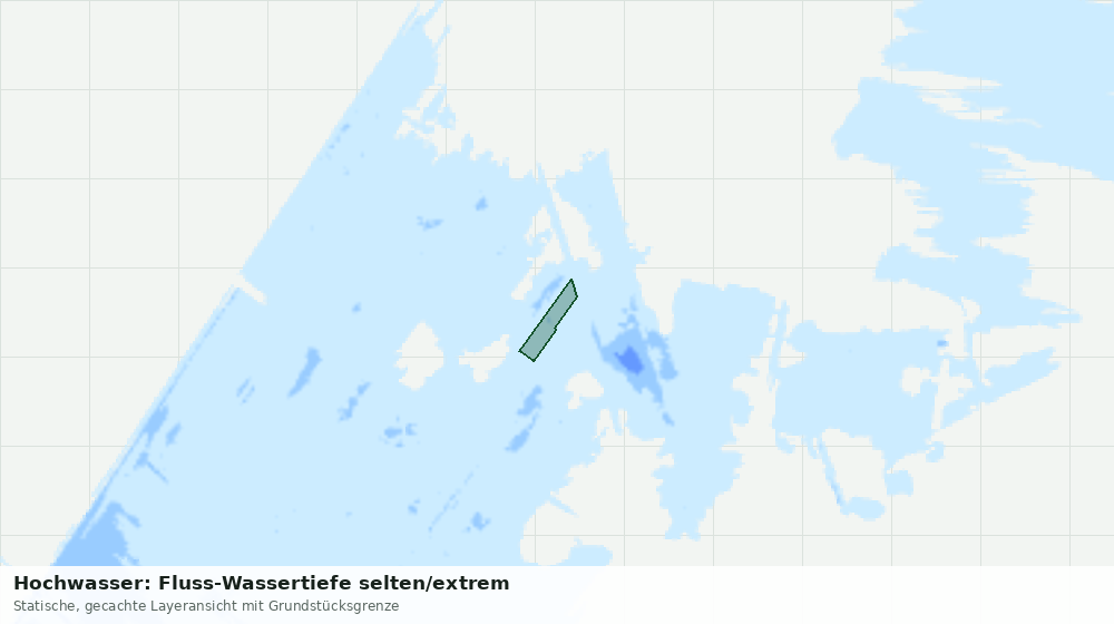 Statische Kartenansicht: Hochwasser: Fluss-Wassertiefe selten/extrem