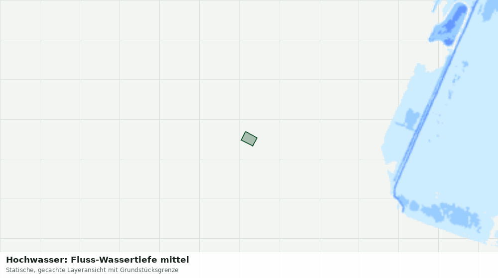 Statische Kartenansicht: Hochwasser: Fluss-Wassertiefe mittel