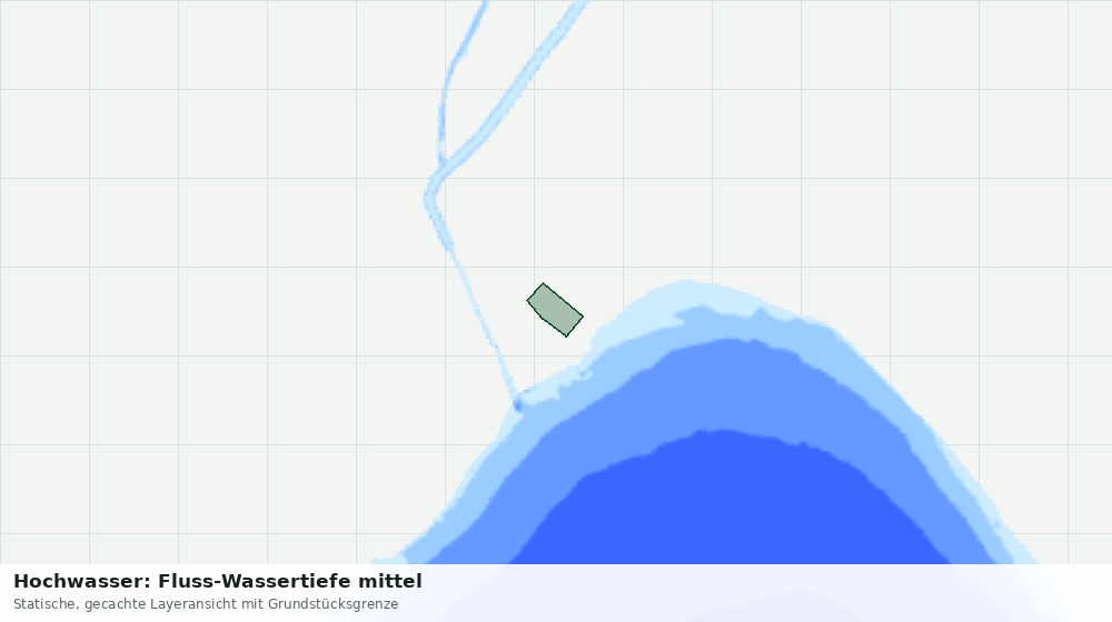 Statische Kartenansicht: Hochwasser: Fluss-Wassertiefe mittel