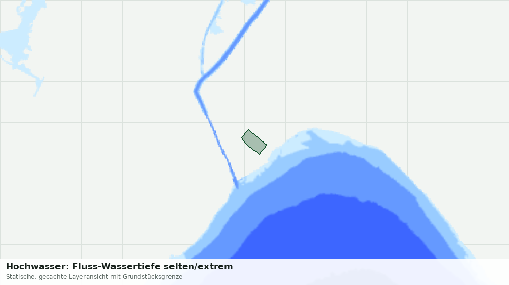 Statische Kartenansicht: Hochwasser: Fluss-Wassertiefe selten/extrem