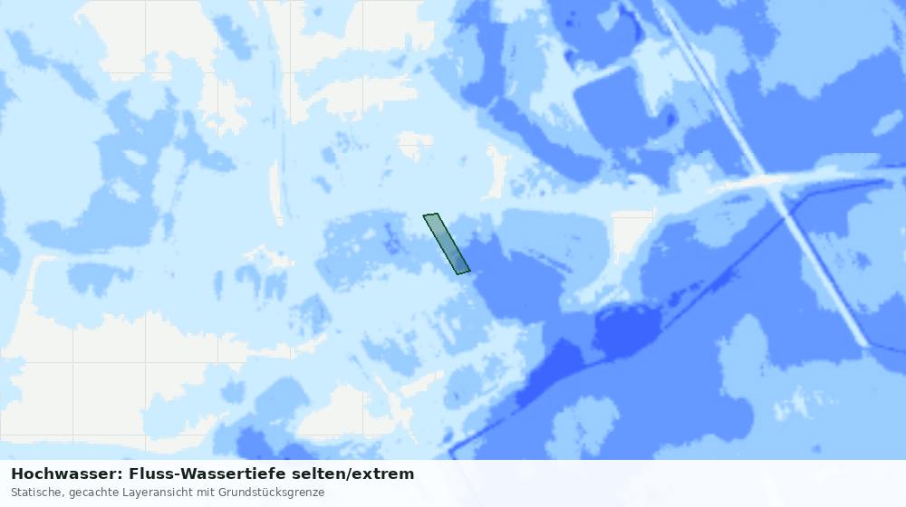 Statische Kartenansicht: Hochwasser: Fluss-Wassertiefe selten/extrem