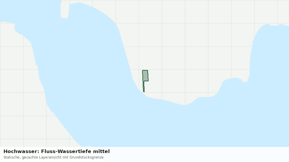 Statische Kartenansicht: Hochwasser: Fluss-Wassertiefe mittel