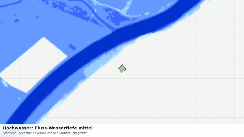 Statische Kartenansicht: Hochwasser: Fluss-Wassertiefe mittel
