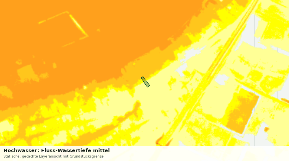 Statische Kartenansicht: Hochwasser: Fluss-Wassertiefe mittel