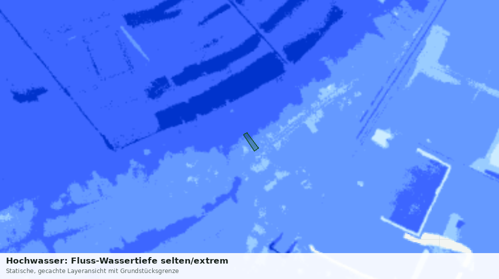 Statische Kartenansicht: Hochwasser: Fluss-Wassertiefe selten/extrem
