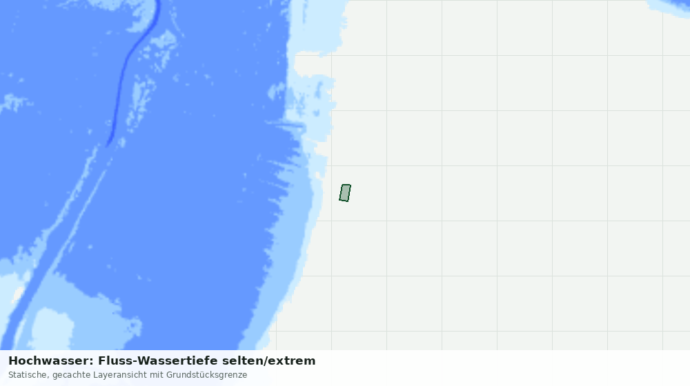 Statische Kartenansicht: Hochwasser: Fluss-Wassertiefe selten/extrem