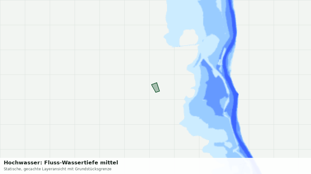 Statische Kartenansicht: Hochwasser: Fluss-Wassertiefe mittel