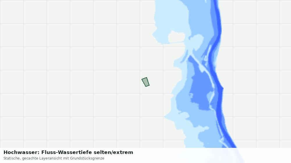 Statische Kartenansicht: Hochwasser: Fluss-Wassertiefe selten/extrem
