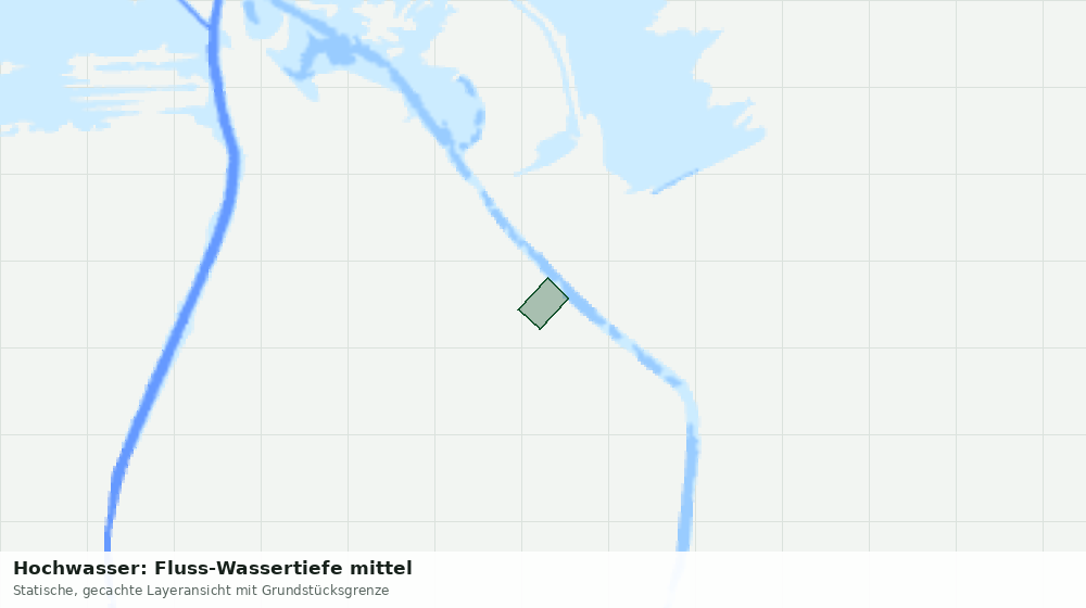 Statische Kartenansicht: Hochwasser: Fluss-Wassertiefe mittel