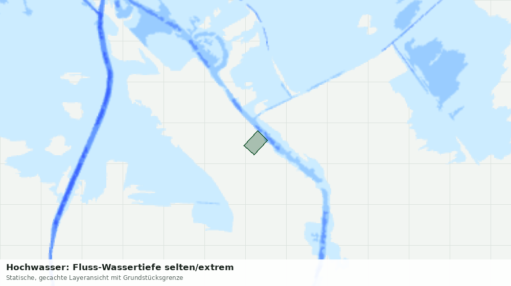 Statische Kartenansicht: Hochwasser: Fluss-Wassertiefe selten/extrem