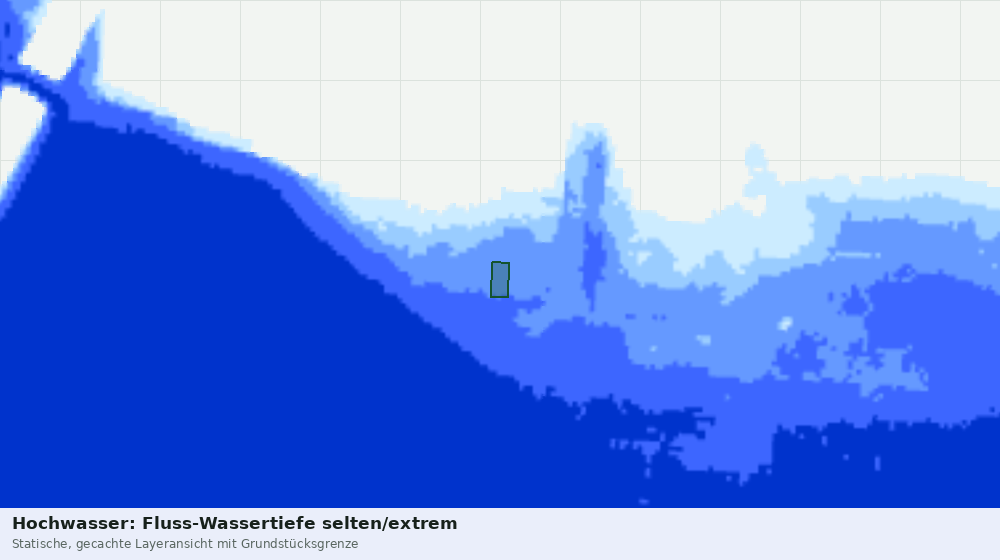 Statische Kartenansicht: Hochwasser: Fluss-Wassertiefe selten/extrem