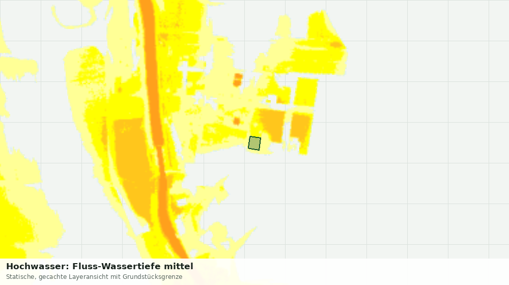 Statische Kartenansicht: Hochwasser: Fluss-Wassertiefe mittel