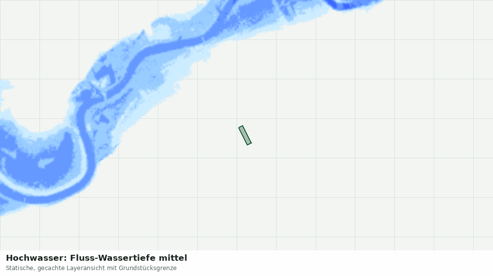 Statische Kartenansicht: Hochwasser: Fluss-Wassertiefe mittel