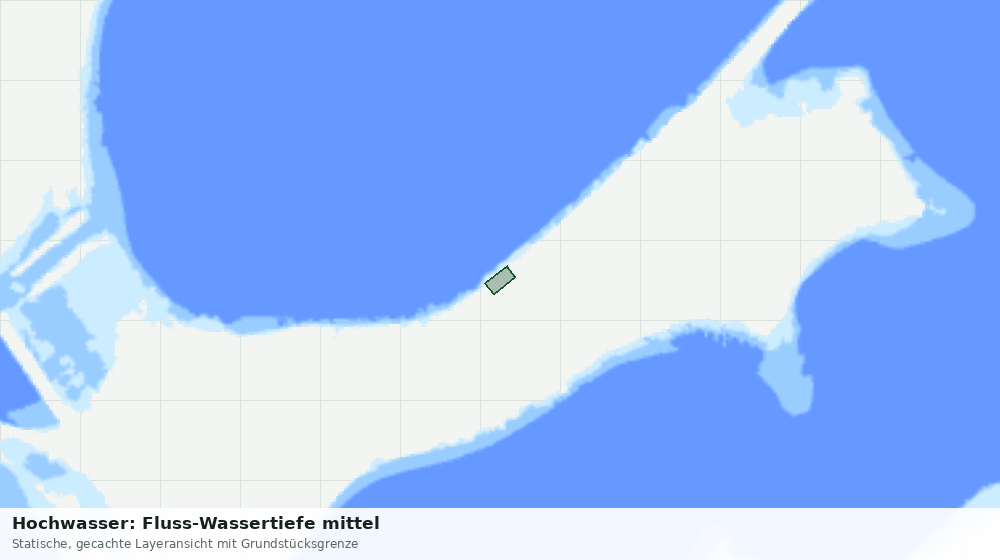 Statische Kartenansicht: Hochwasser: Fluss-Wassertiefe mittel