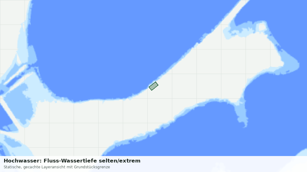 Statische Kartenansicht: Hochwasser: Fluss-Wassertiefe selten/extrem