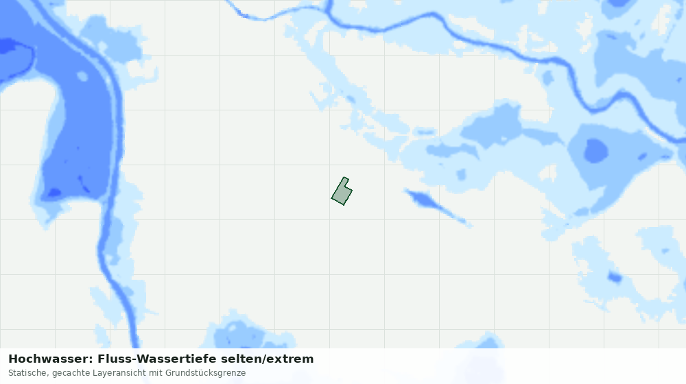Statische Kartenansicht: Hochwasser: Fluss-Wassertiefe selten/extrem