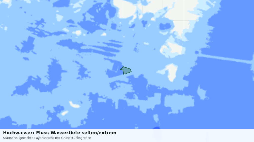 Statische Kartenansicht: Hochwasser: Fluss-Wassertiefe selten/extrem